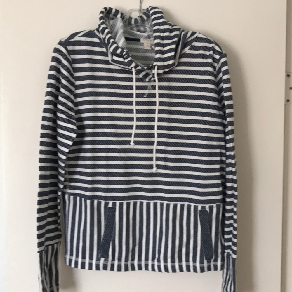 J Crew Striped Hoodie